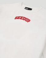 Geedup Strong-Arm Department White/Red Crewneck