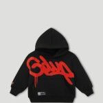 Geedup Handstyle Kids Tracksuit Orange Black/Burnt
