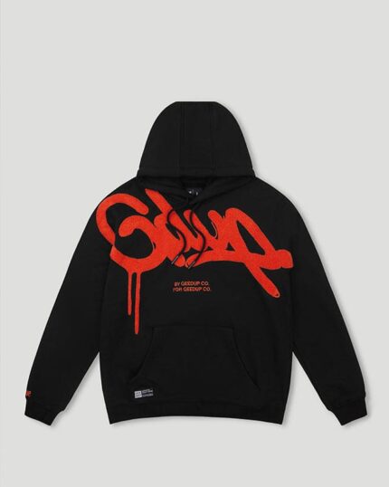 Geedup Hoodie Handstyle Black/Burnt Orange