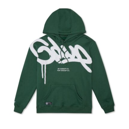 Geedup Hoodie Handstyle Green/White