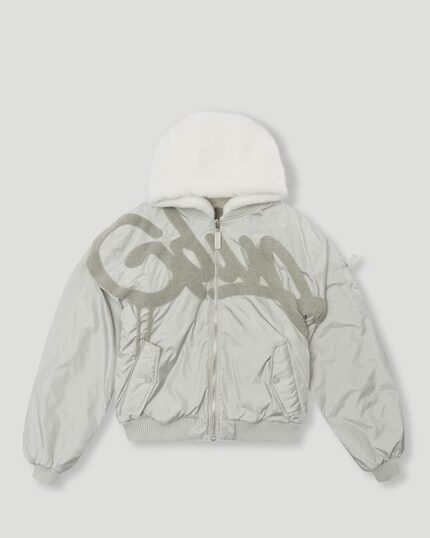 Geedup Hoodie Handstyle/Team Logo Bomber White / Grey