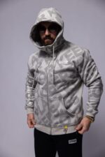 Geedup Hoodie PFK Monogram Zip Concrete Jacket