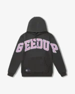 Geedup Hoodie Team Logo Charcoal Dusty Pink