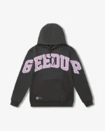 Geedup Hoodie Team Logo Charcoal Dusty Pink
