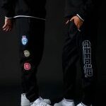 Geedup Sportsman Badges Black Trackpants