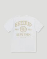 Geedup Us vs. T-Shirt Them White/Beige