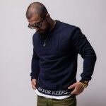 Geedup PFK Core Logo Embossed Navy Crewneck